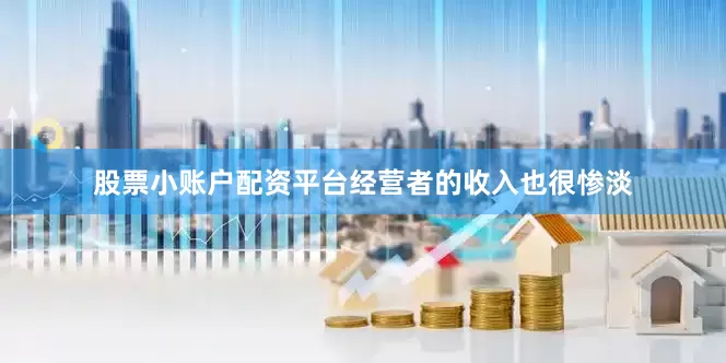 股票小账户配资平台经营者的收入也很惨淡